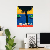 Herceg Novi,モンテネグロ,ユーゴスラビアのヴィンテージ旅行 ポスター (ホームオフィス)