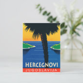 Herceg Novi,モンテネグロ,ユーゴスラビアのヴィンテージ旅行 ポストカード (スタンド正面)