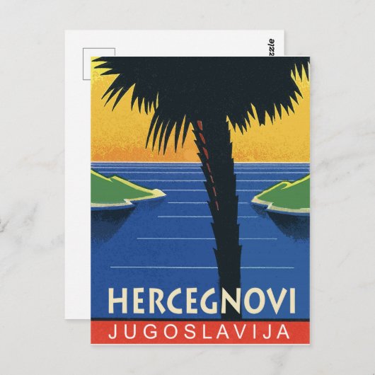 Herceg Novi,モンテネグロ,ユーゴスラビアのヴィンテージ旅行 ポストカード (正面/裏面)