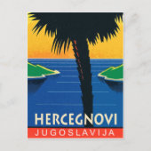 Herceg Novi,モンテネグロ,ユーゴスラビアのヴィンテージ旅行 ポストカード (正面)