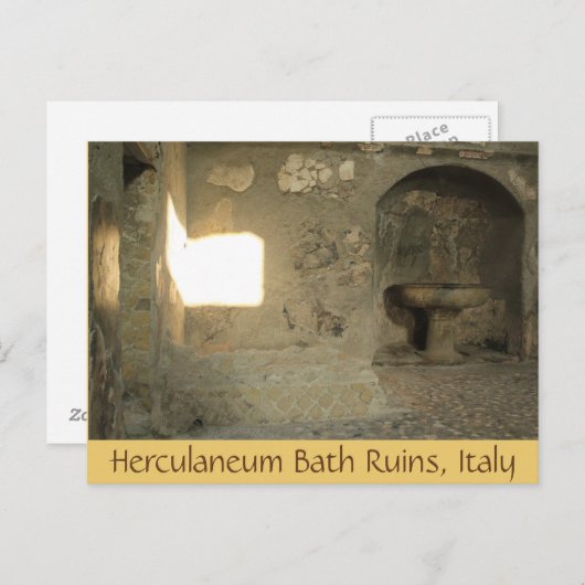 Herculaneum Bath Restes, Campania,イタリアのはがき ポストカード (正面/裏面)