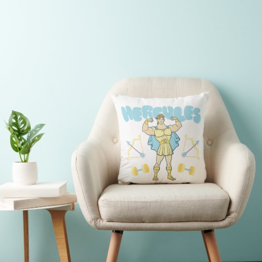 Hercules Arrows and Dumbbells Flex Throw Pillow クッション (椅子)
