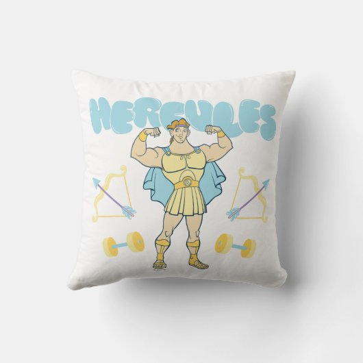 Hercules Arrows and Dumbbells Flex Throw Pillow クッション (裏面)