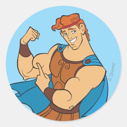 Hercules Bicep Flex Classic Round Sticker ラウンドシール (正面)