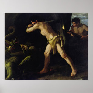 Hercules Fighting with the Lernaean Hydra ポスター