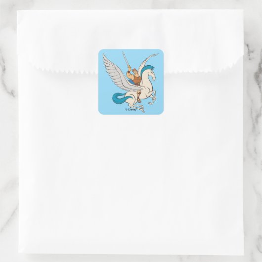 Hercules Riding Pegasus Square Sticker スクエアシール (バッグ)