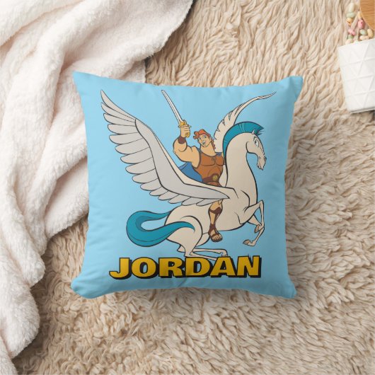 Hercules Riding Pegasus Throw Pillow クッション (ブランケット)