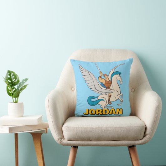 Hercules Riding Pegasus Throw Pillow クッション (椅子)