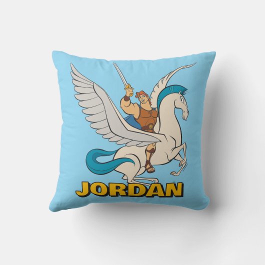 Hercules Riding Pegasus Throw Pillow クッション (裏面)