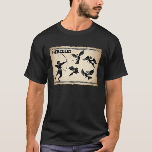 Hercules vs Birds Greek Mythology Fans  Ancient Gr Tシャツ (正面)