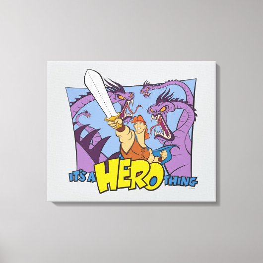 Hercules vs Hydra - It's a HERO Thing Canvas Print キャンバスプリント (正面)