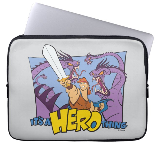 Hercules vs Hydra - It's a HERO Thing Laptop Sleev ラップトップスリーブ (正面)
