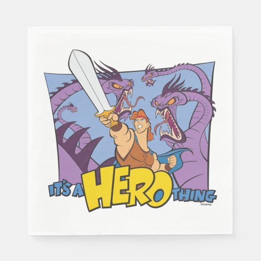 Hercules vs Hydra - It's a HERO Thing Napkins スタンダードランチョンナプキン (正面)