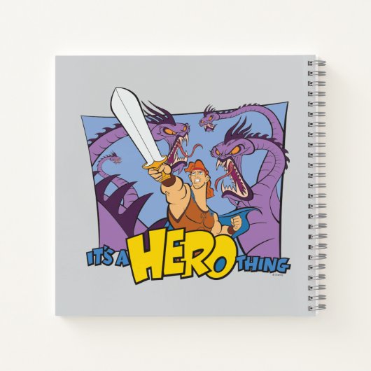 Hercules vs Hydra - It's a HERO Thing Notebook ノートブック (裏面)