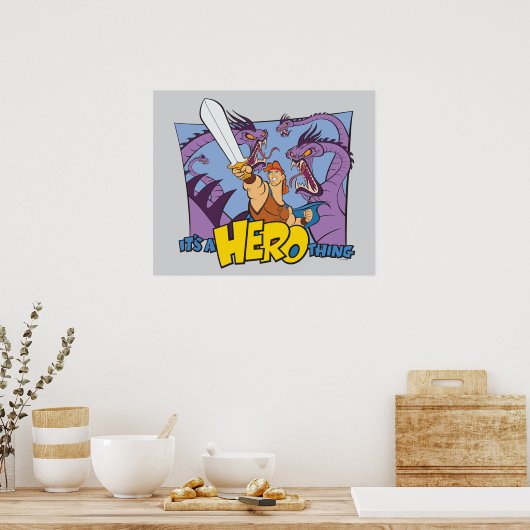Hercules vs Hydra - It's a HERO Thing Poster ポスター (キッチン)