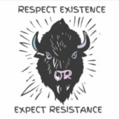 Herdに参加する。エキストラスモールバイゾンステッカー シール (正面)