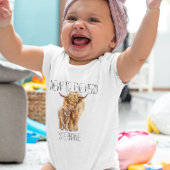 Herd Highland牛ふくらはぎ水の色に新しい ベビーボディスーツ