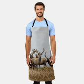HERD OF DEER エプロン (着用した状態)