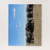 Herd of Elephants Kenya ジグソーパズル (縦)