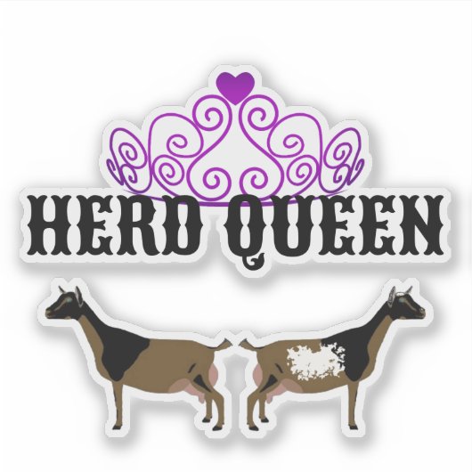Herd Queen -  Nigerian Dwarf Goat シール (正面)