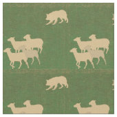 Herding – コリ縁どーと羊の影 ファブリック (クローズアップ)