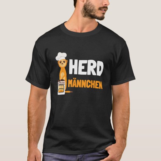 Herdmaynnchen I Chef Herd Meerkat with Chef s Hat Tシャツ (正面)