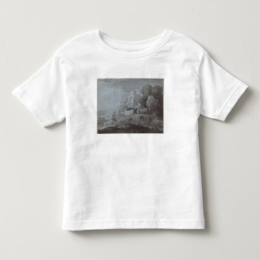 Herdsmのトマス・ゲインズバラ|の樹木が茂った景色 トドラーTシャツ (正面)