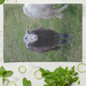 Herdwickの雌ヒツジおよび子ヒツジのふきん キッチンタオル (折り畳み)