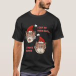 HERE 来 SANTA PAWS - CHRISTMAS DOG DESIGN BY IS Tシャツ<br><div class="desc">HERE 来 SANTA PAWS - ISKYBIBBLLEによるクリスマス犬のデザイン</div>
