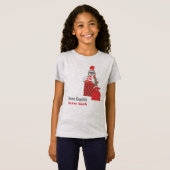 Here 来 Santa Sloth in Chimney withプレゼント Tシャツ (正面フル)