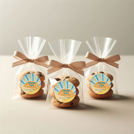 Here 来 Son Blue Sunshine赤ん坊シャワーありがとう ラウンドシール