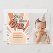 Here 来 The One Sunshine 1st Birthday Photo 招待状 (正面)