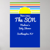 Here 来 the Son Baby Shower Backdrop ポスター (正面)