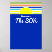 Here 来 the Son Baby Shower Backdrop & Signup ポスター (正面)