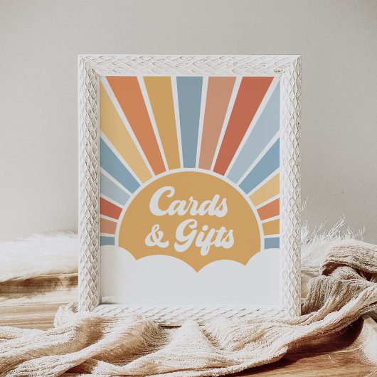 Here 来 the son Baby Shower Card and Gives ポスター