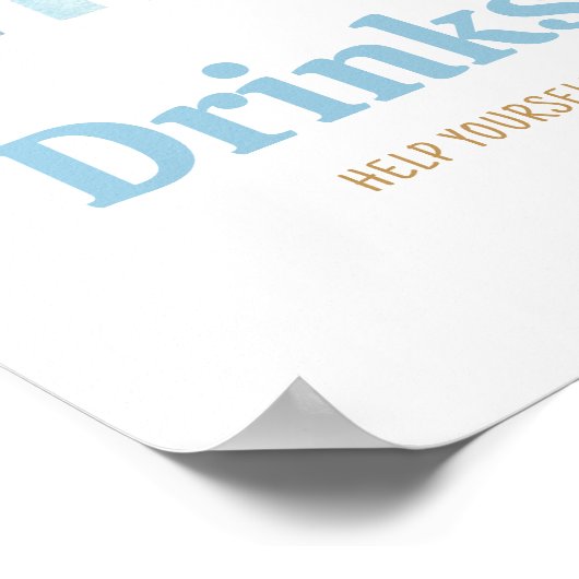 Here 来 the Son Baby Shower Drinks ポスター (角)