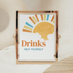 Here 来 the Son Baby Shower Drinks ポスター