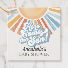 Here 来 the Son Sunshine Boy Baby Showerの特典 フェイバータグ
