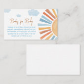 Here 来 The Sun Baby Shower Books forベビー エンクロージャーカード (正面/裏面)
