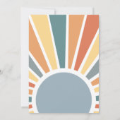 Here 来 The Sun Baby Shower Rainbow 招待状 (裏面)