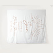 Here 来 The Sun Boho Baby Shower タペストリー (正面(横))