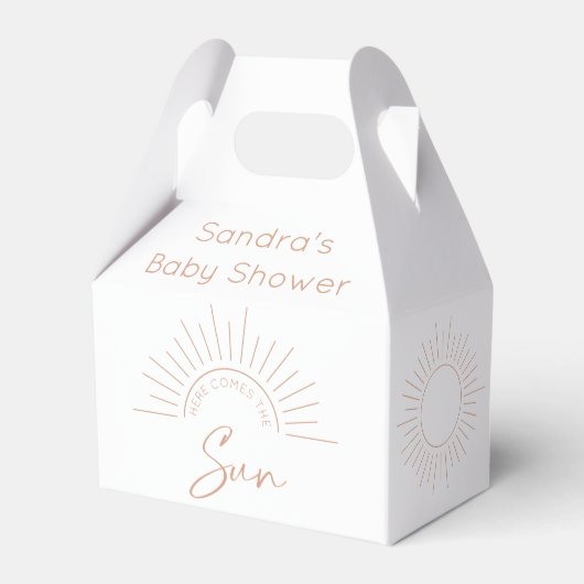 Here 来 The Sun Boho Baby Shower フェイバーボックス (正面サイド)