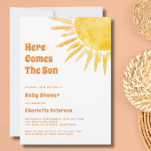 Here 来 The Sun Boho Baby Shower 招待状