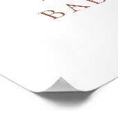 Here 来 The Sun Boho Boy Baby Shower Welcome ポスター (角)