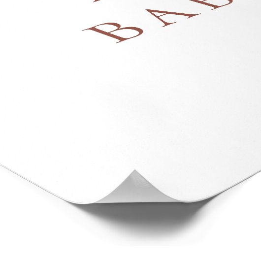 Here 来 The Sun Boho Boy Baby Shower Welcome ポスター (角)