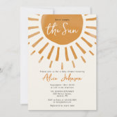 Here 来 The Sun Boho Photo Baby Shower 招待状 (正面)