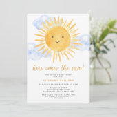 Here 来 The Sun Boy's Baby Shower 招待状 (スタンド正面)