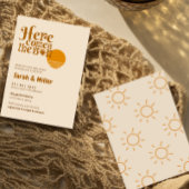 Here 来 The Sun Gender Reveal招待状 招待状