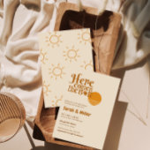 Here 来 The Sun Gender Reveal招待状 招待状