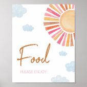 Here 来 The Sun Girl Baby Shower Food ポスター (正面)